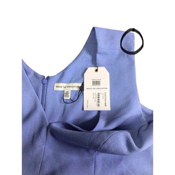 Dress the Population Sandra Gown Dress Sky Blue Side Slit Size XXL NWT - Picture 1 of 11